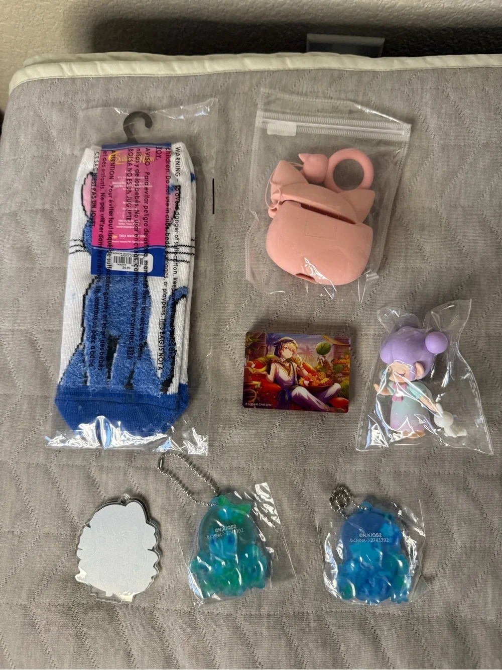 Sailor Moon & Anime Bundle Socks Case Keychains New